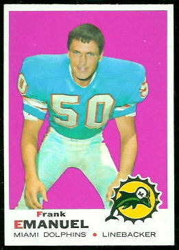 Frank Emanuel 1969 Topps football card