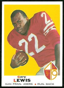 Gary Lewis 1969 Topps football card