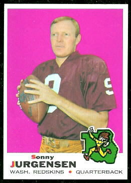 Sonny Jurgensen 1969 Topps football card