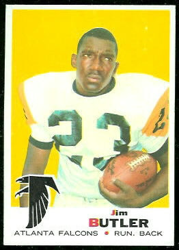 Jim Butler 1969 Topps football card