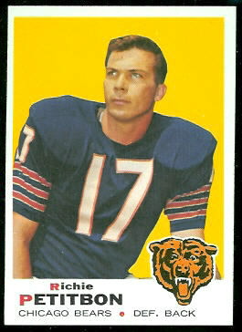 Richie Petitbon 1969 Topps football card