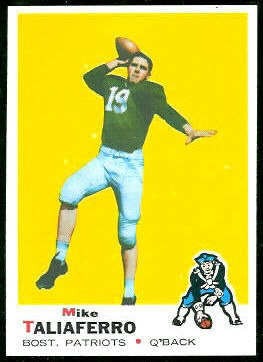 Mike Taliaferro 1969 Topps football card