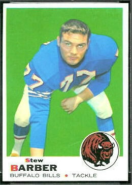 Stew Barber 1969 Topps football card