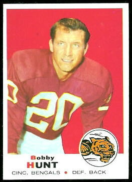 Bobby Hunt 1969 Topps football card