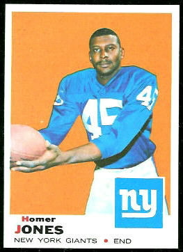 Homer Jones 1969 Topps football card Homer Jones 1969 Topps football card
