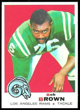 Bob Brown 1969 Topps football card