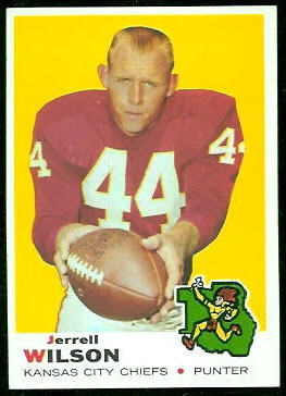 Jerrel Wilson 1969 Topps football card Jerrel Wilson 1969 Topps football card
