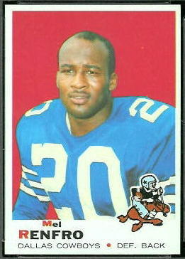 Mel Renfro 1969 Topps football card