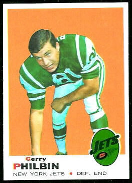 Gerry Philbin 1969 Topps football card