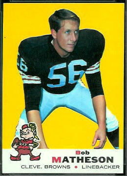 Bob Matheson 1969 Topps football card