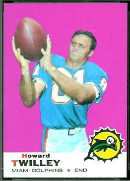 Howard Twilley 1969 Topps football card