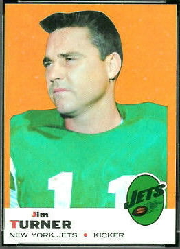 Jim Turner 1969 Topps football card