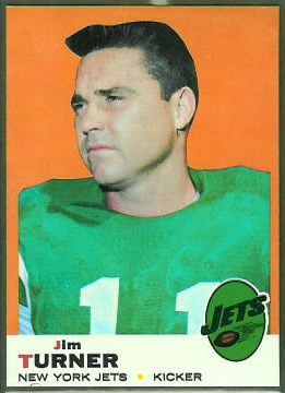 Jim Turner 1969 Topps football card Jim Turner 1969 Topps football card