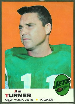 Jim Turner 1969 Topps football card