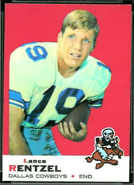 Lance Rentzel 1969 Topps football card