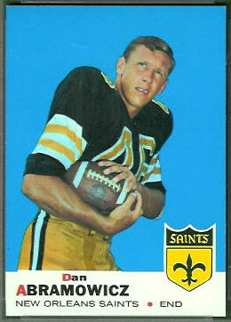 Dan Abramowicz 1969 Topps football card