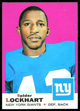 Spider Lockhart 1969 Topps football card