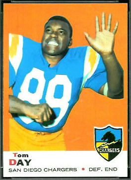 Tom Day 1969 Topps football card Tom Day 1969 Topps football card