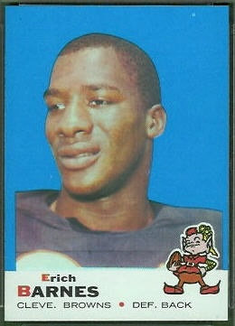 Erich Barnes 1969 Topps football card