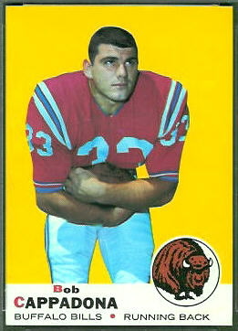 Bob Cappadona 1969 Topps football card