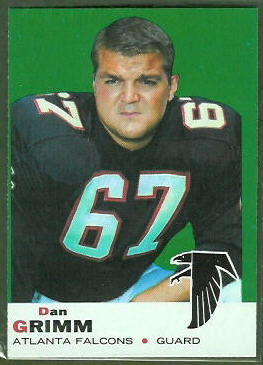 Dan Grimm 1969 Topps football card