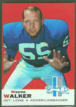 Wayne Walker 1969 Topps football card