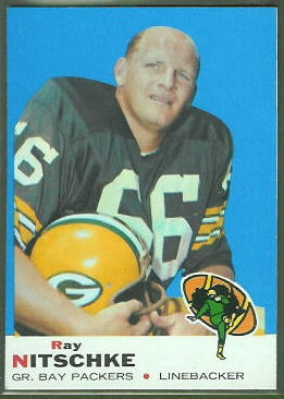 Ray Nitschke 1969 Topps football card