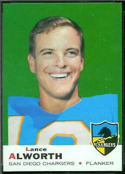 Lance Alworth 1969 Topps football card