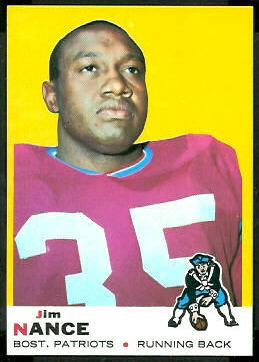 Jim Nance 1969 Topps football card