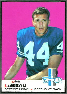 Dick LeBeau 1969 Topps football card