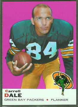 Carroll Dale 1969 Topps football card