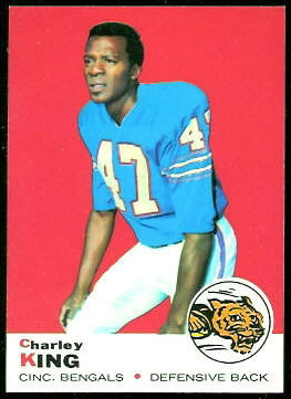 Charlie King 1969 Topps football card