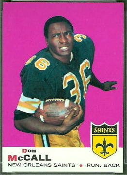 Don McCall 1969 Topps football card