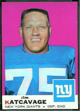 Jim Katcavage 1969 Topps football card