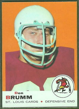 Don Brumm 1969 Topps football card