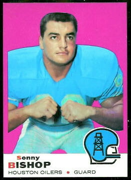 Sonny Bishop 1969 Topps football card Sonny Bishop 1969 Topps football card