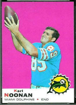 Karl Noonan 1969 Topps football card