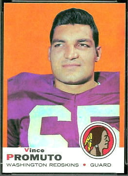 Vince Promuto 1969 Topps football card