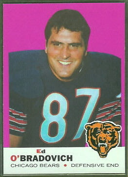 Ed O'Bradovich 1969 Topps football card