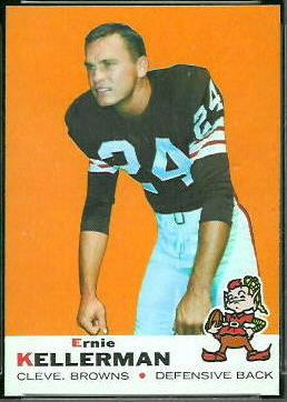 Ernie Kellermann 1969 Topps football card Ernie Kellermann 1969 Topps football card