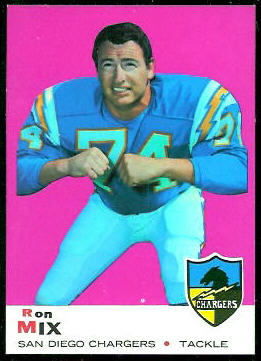 Ron Mix 1969 Topps football card