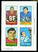 1969 Topps 4-in-1 Nick Buoniconti, George Saimes, Pete Duranko, Jacque MacKinnon