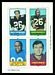 1969 Topps 4-in-1 Billy Lothridge, Herb Adderley, John Mackey, Charlie Gogolak