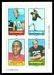 1969 Topps 4-in-1 Dick Anderson, Mike Taliaferro, Otis Taylor, Fred Biletnikoff