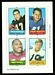 1969 Topps 4-in-1 Nick Rassas, Tom Matte, Bobby Mitchell, Lance Rentzel