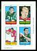 1969 Topps 4-in-1 Joe Scarpati, Walter Rock, Bernie Casey, Jack Concannon