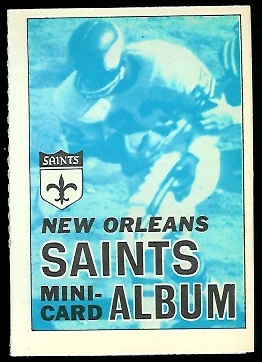 New Orleans Saints 1969 Topps Mini-Card Albums football card New Orleans Saints 1969 Topps Mini-Card Albums football card