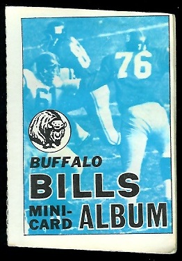 Buffalo Bills 1969 Topps Mini-Card Albums football card