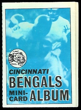 Cincinnati Bengals 1969 Topps Mini-Card Albums football card