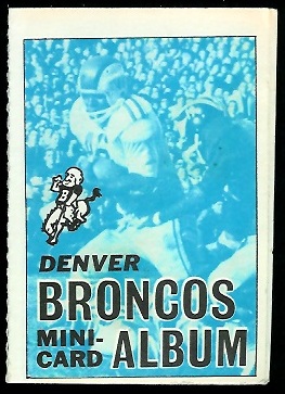 Denver Broncos 1969 Topps Mini-Card Albums football card